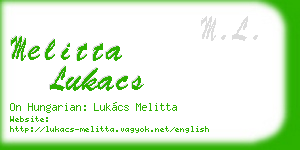 melitta lukacs business card